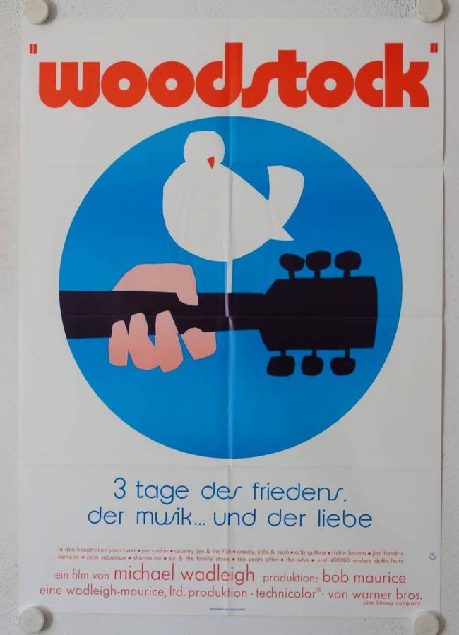 Woodstock originales deutsches Filmplakat